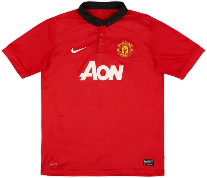 2013-14 Manchester United Home Shirt Evra #3 - 8/10 - (XL.Boys)