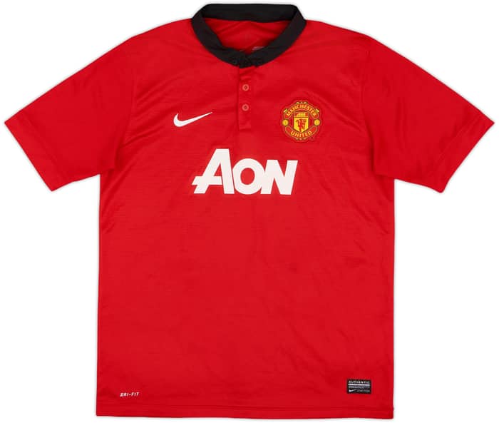 2013-14 Manchester United Home Shirt Vidic #15 - 8/10 - (XL.Boys)