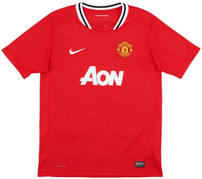 2011-12 Manchester United Home Shirt Berbatov #9 - 8/10 - (XL.Boys)