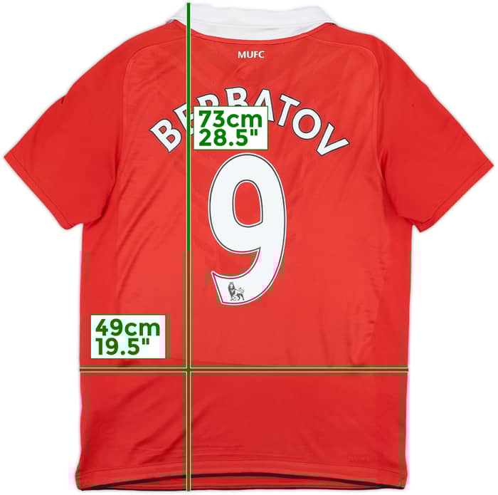 2010-11 Manchester United Home Shirt Berbatov #9 - 6/10 - (Women's L)