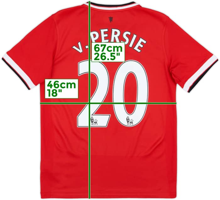 2014-15 Manchester United Home Shirt v.Persie #20 - 9/10 - (XL.Boys)
