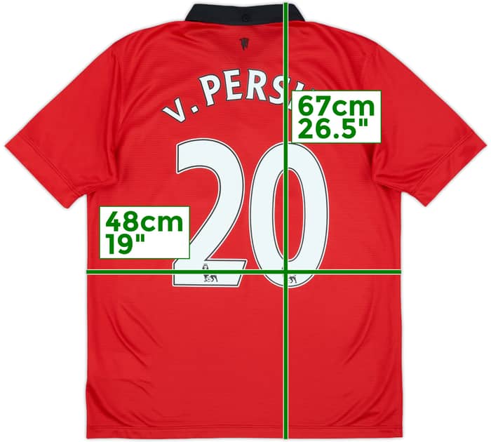 2013-14 Manchester United Home Shirt v.Persie #20 - 8/10 - (XL.Boys)