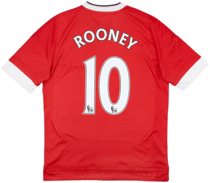2015-16 Manchester United Home Shirt Rooney #10 - 8/10 - (XL.Boys)