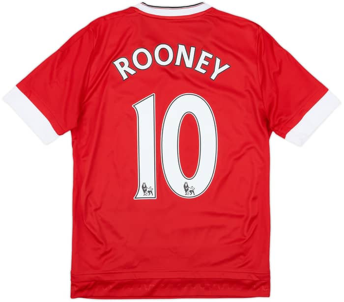 2015-16 Manchester United Home Shirt Rooney #10 - 8/10 - (L.Boys)
