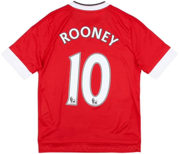 2015-16 Manchester United Home Shirt Rooney #10 - 10/10 - (L.Boys)