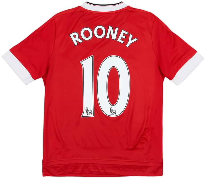2015-16 Manchester United Home Shirt Rooney #10 - 9/10 - (L.Boys)