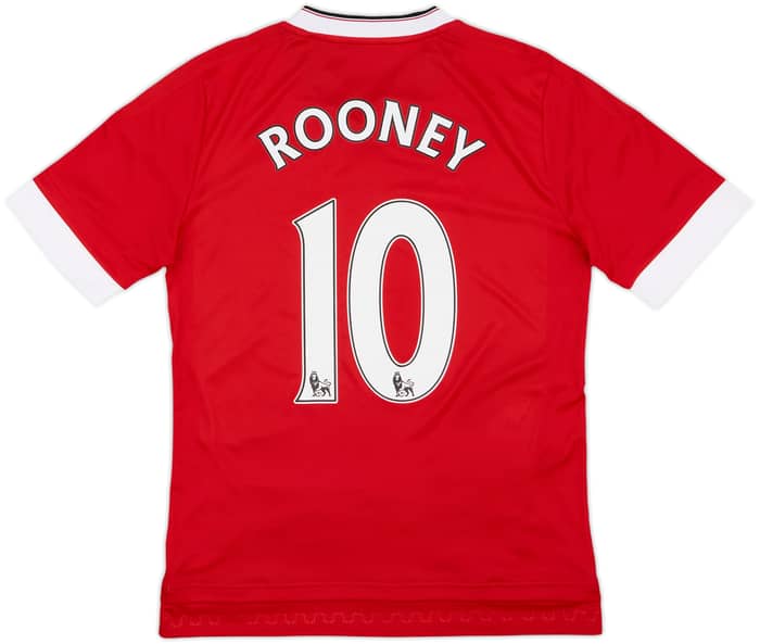 2015-16 Manchester United Home Shirt Rooney #10 - 10/10 - (XL.Boys)