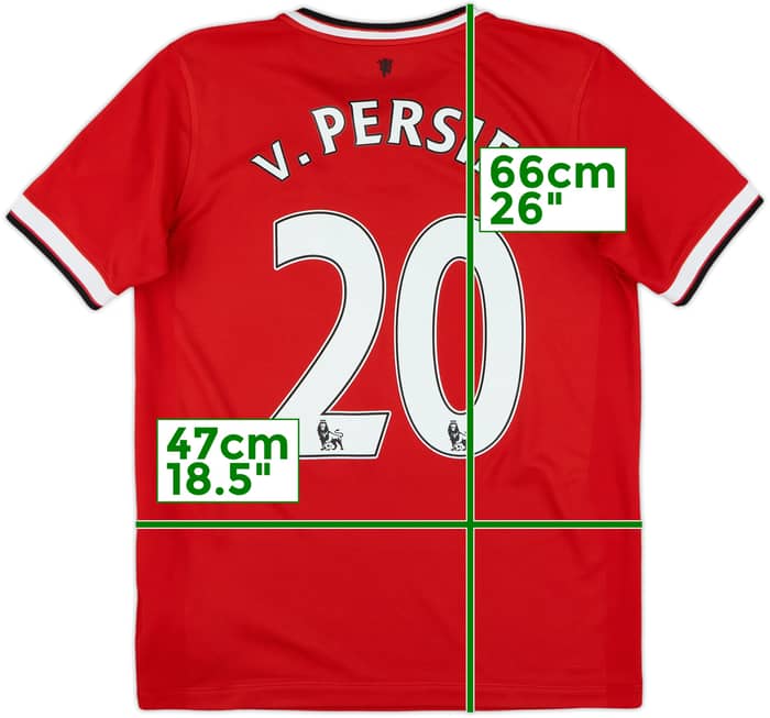 2014-15 Manchester United Home Shirt v.Persie #20 - 8/10 - (XL.Boys)