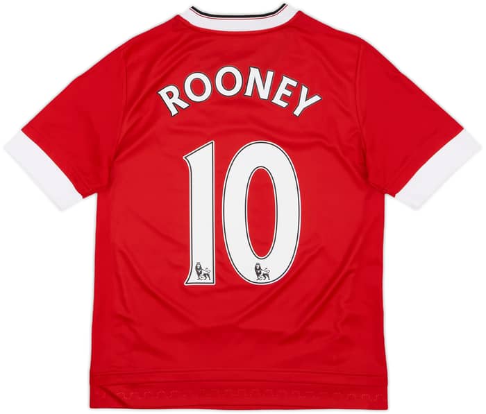 2015-16 Manchester United Home Shirt Rooney #10 - 9/10 - (L.Boys)