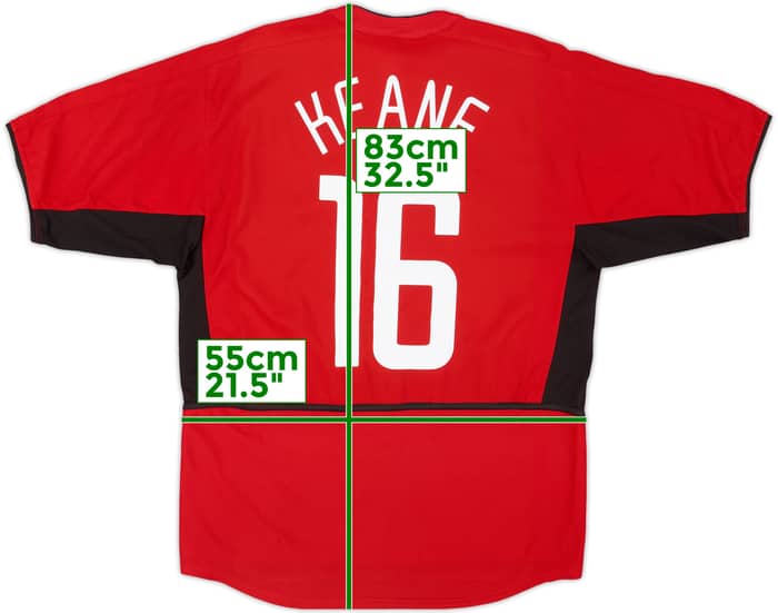 2002-04 Manchester United Home Shirt Keane #16 - 5/10 - (L)