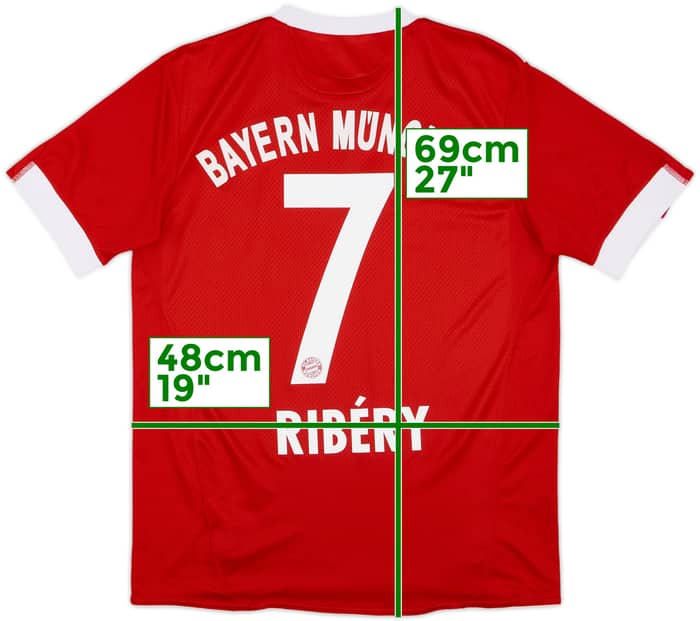 2009-10 Bayern Munich Home Shirt Ribery #7 - 8/10 - (XL.Boys)