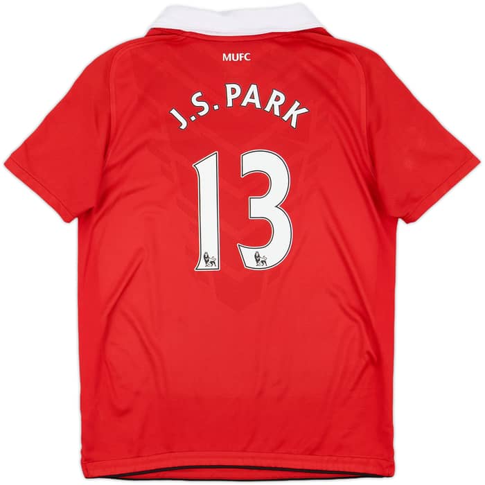 2010-11 Manchester United Home Shirt J.S.Park #13 - 8/10 - (L.Boys)