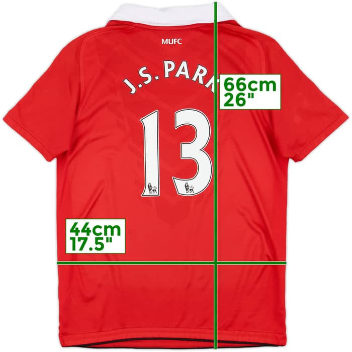 2010-11 Manchester United Home Shirt J.S.Park #13 - 8/10 - (L.Boys)