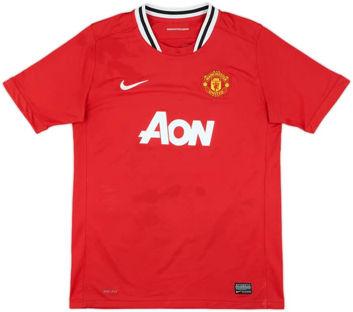 2011-12 Manchester United Home Shirt Rooney #10 - 7/10 - (XL.Boys)
