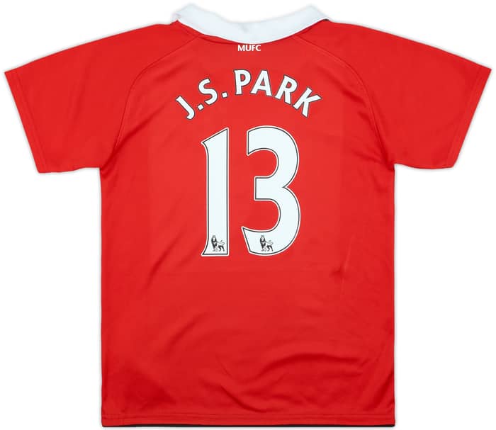 2010-11 Manchester United Home Shirt J.S.Park #13 - 10/10 - (6-7 Years)