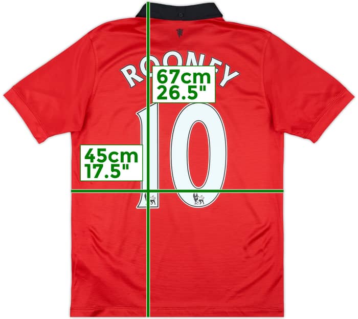 2013-14 Manchester United Home Shirt Rooney #10 - 8/10 - (XL.Boys)