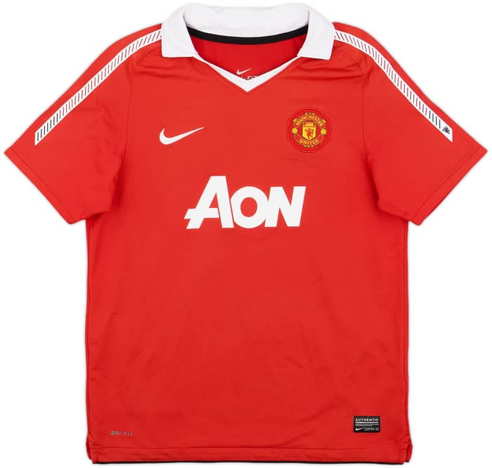 2010-11 Manchester United Home Shirt Rooney #10 - 8/10 - (L.Boys)