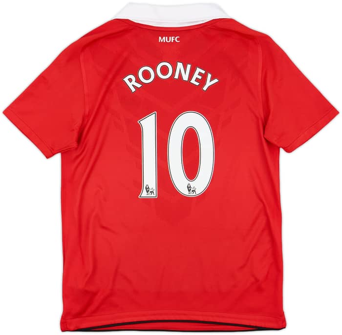 2010-11 Manchester United Home Shirt Rooney #10 - 10/10 - (M.Boys)