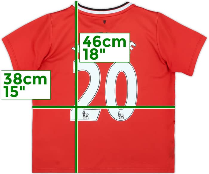 2014-15 Manchester United Home Shirt v.Persie #20 - 10/10 - (5-6 Years)