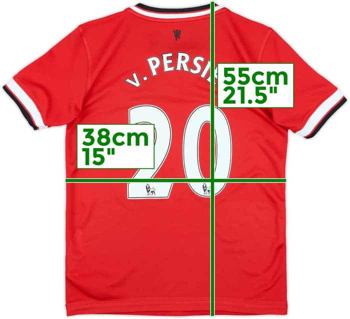 2014-15 Manchester United Home Shirt v.Persie #20 - 9/10 - (S.Boys)