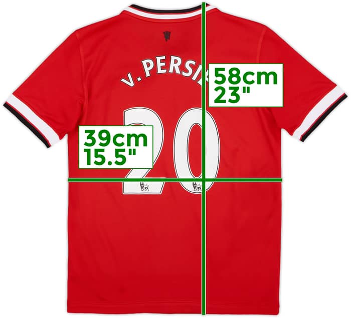 2014-15 Manchester United Home Shirt v.Persie #20 - 8/10 - (M.Boys)