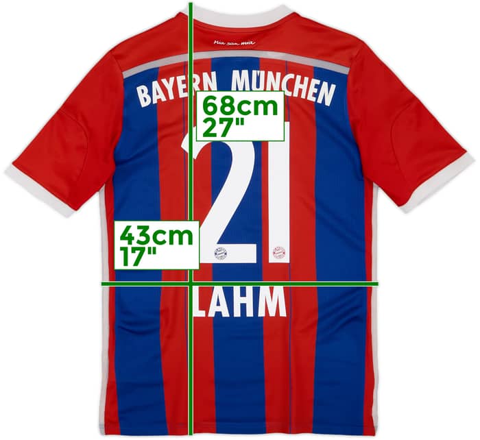 2014-15 Bayern Munich Home Shirt Lahm #21 - 6/10 - (XL.Boys)