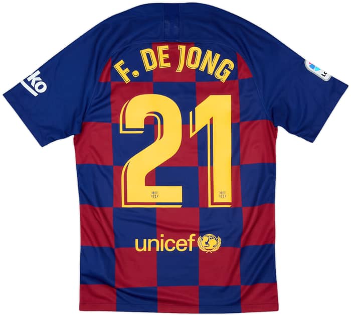 2019-20 Barcelona Home Shirt F.De Jong #21 - 9/10 - (S)