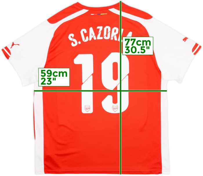 2014-15 Arsenal Home Shirt S.Cazorla #19 - 7/10 - (XL)
