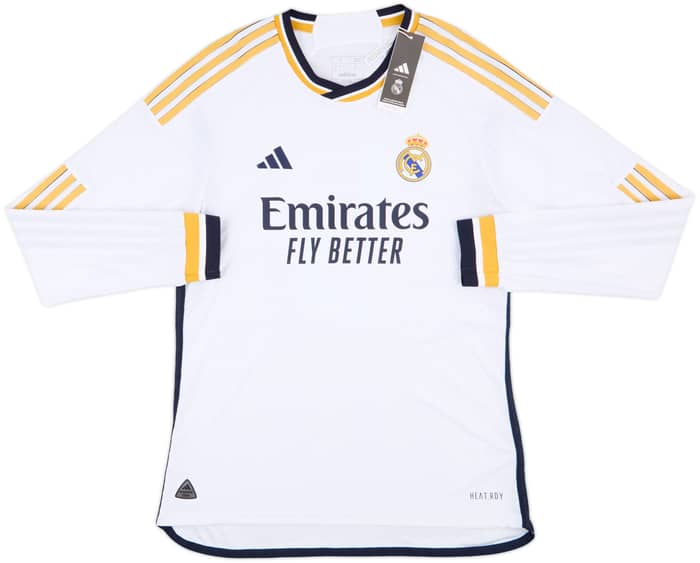 2023-24 Real Madrid Authentic Home L/S Shirt Bellingham #5 (L)