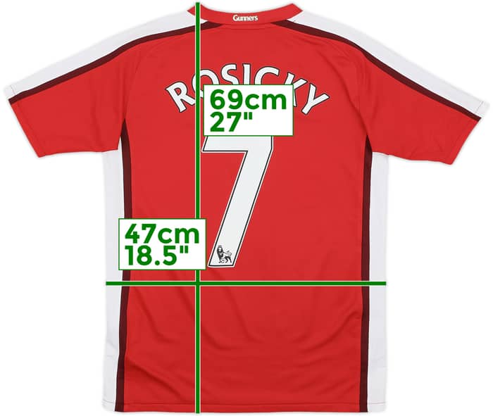 2008-10 Arsenal Home Shirt Rosicky #7 - 8/10 - (L.Boys)