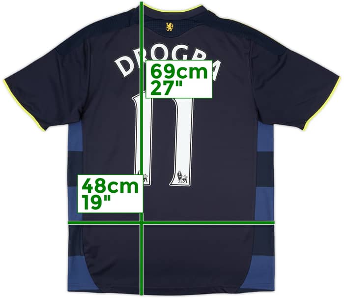2009-10 Chelsea Away Shirt Drogba #11 - 7/10 - (XL.Boys)