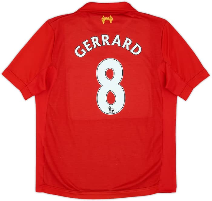 2012-13 Liverpool Home Shirt Gerrard #8 - 9/10 - (4-5 Years)