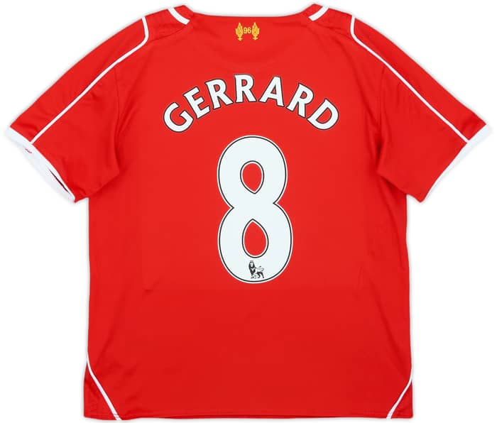 2014-15 Liverpool Home Shirt Gerrard #8 - 8/10 - (S.Boys)
