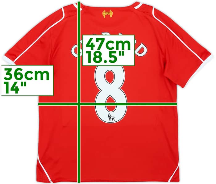 2014-15 Liverpool Home Shirt Gerrard #8 - 8/10 - (S.Boys)