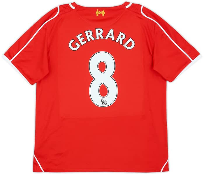 2014-15 Liverpool Home Shirt Gerrard #8 - 7/10 - (S.Boys)