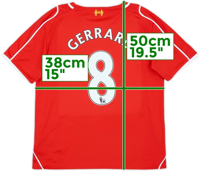 2014-15 Liverpool Home Shirt Gerrard #8 - 7/10 - (S.Boys)