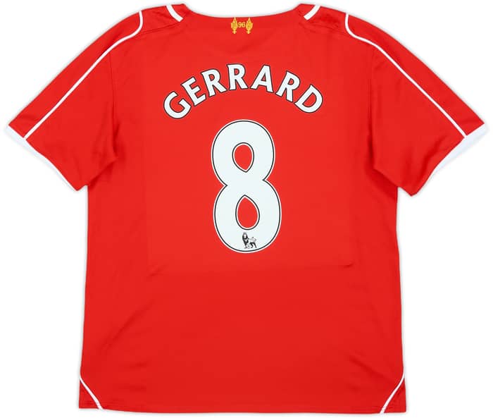 2014-15 Liverpool Home Shirt Gerrard #8 - 9/10 - (S.Boys)