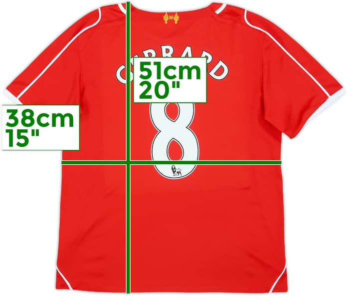 2014-15 Liverpool Home Shirt Gerrard #8 - 9/10 - (S.Boys)