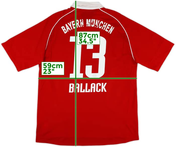 2005-06 Bayern Munich Home Shirt Ballack #13 - 6/10 - (XL)
