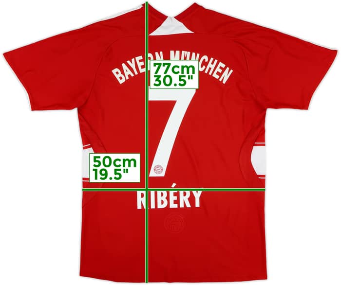 2008-09 Bayern Munich Home Shirt Ribery #7 - 7/10 - (XL.Boys)