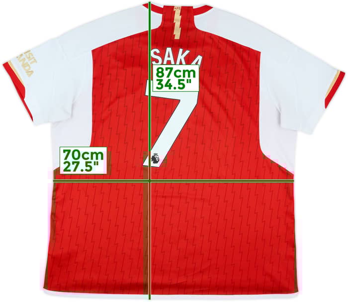 2023-24 Arsenal Home Shirt Saka #7 - 8/10 - (3XL)