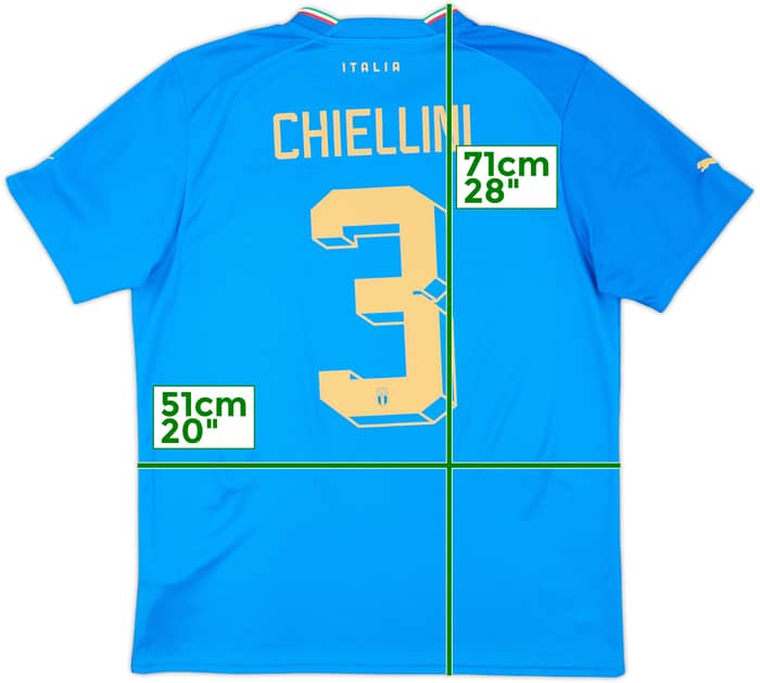 2022-23 Italy Home Shirt Chiellini #3 - 10/10 - (L)