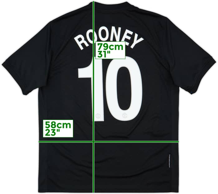 2009-10 Manchester United Away Shirt Rooney #10 - 8/10 - (L)