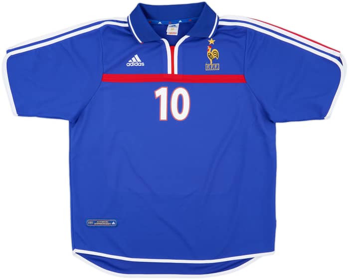 2000-02 France Home Shirt Zidane #10 - 8/10 - (XL)