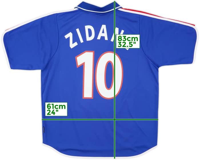 2000-02 France Home Shirt Zidane #10 - 8/10 - (XL)