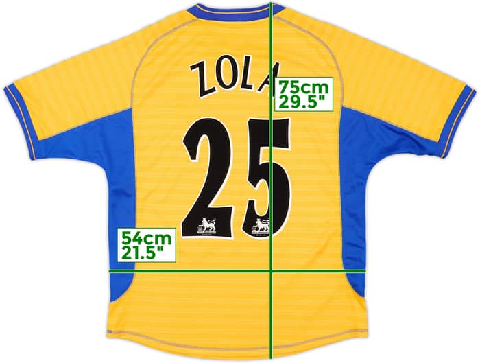 2000-01 Chelsea Away Shirt Zola #25 - 8/10 - (M)