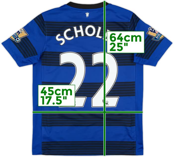 2011-13 Manchester United Away Shirt Scholes #22 - 8/10 - (L.Boys)