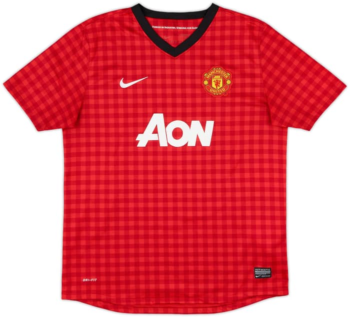 2012-13 Manchester United Home Shirt Vidic #15 - 8/10 - (XL.Boys)