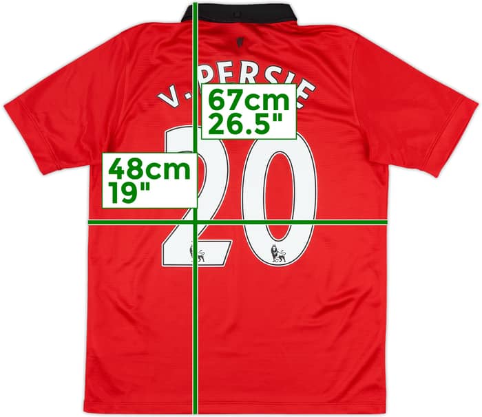 2013-14 Manchester United Home Shirt v.Persie #20 - 9/10 - (XL.Boys)