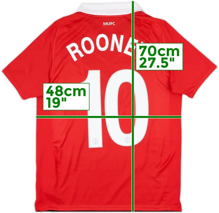 2011-12 Manchester United Home Shirt Rooney #10 - 8/10 - (XL.Boys)